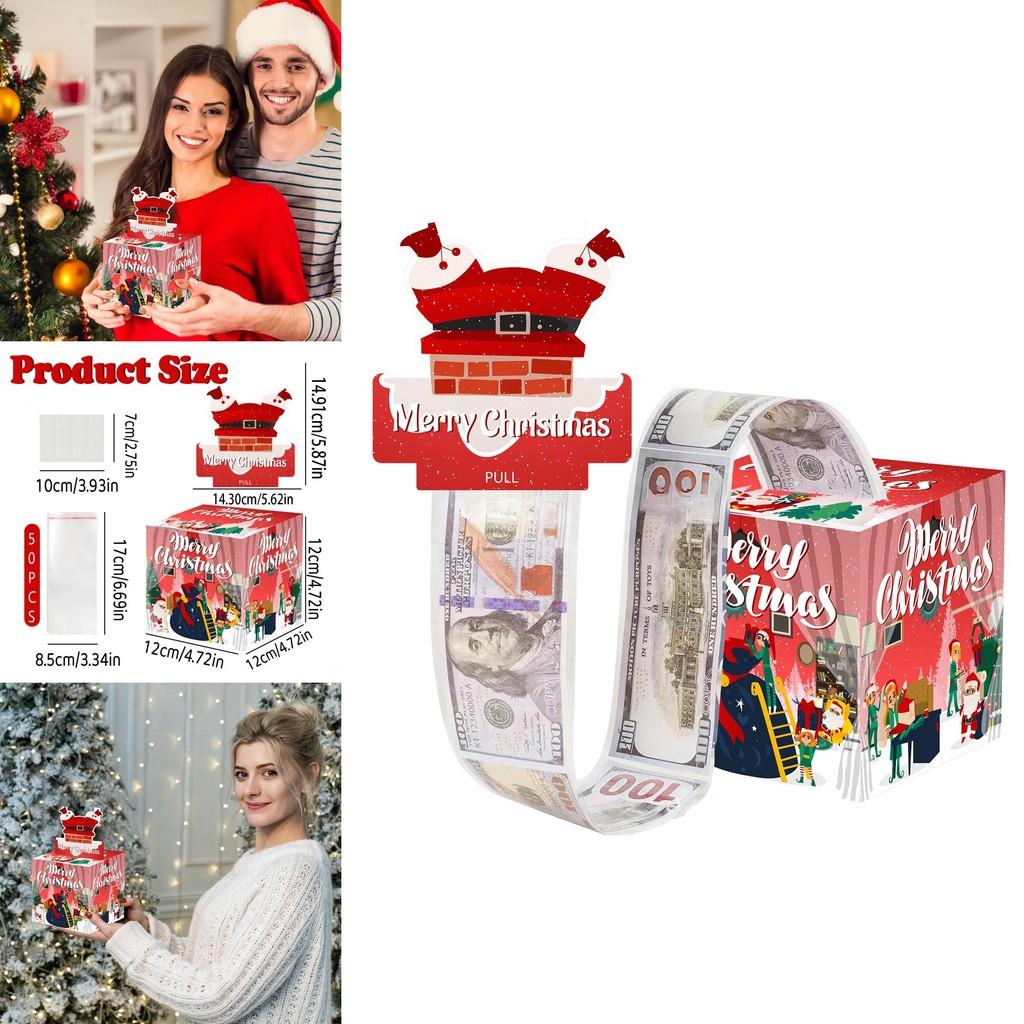 Christmas Party Decorations Gift Box With Red Gradient Finish For Holiday Celebrations