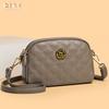 Genuine Leather Women's Bag Trendy Embroidered Thread Small Bag Single-shoulder Crossbody Bag Mobile Phone Bag