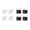 Clear Black Curtain Rod Holders Pack of 4 No Drilling Self-Adhesive Curtains Or Towel Rail Hooks for Hanging Curtains