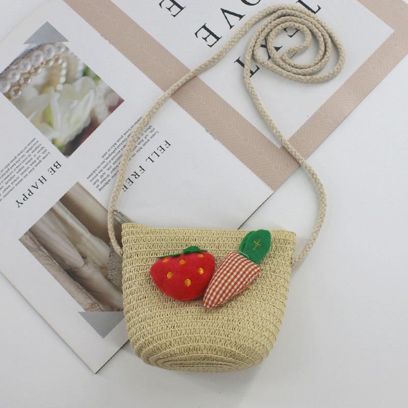 2024 Women's Mini Cartoon & Straw Flower Messenger Bags - Cute Beach Accessory