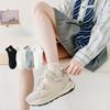 Female Spring and Autumn Assorted Embroidered Letter Low Help Shallow Mouth Socks