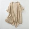 Cotton and Linen Cardigan for Women V-Neck Coat Casual Cardigan Thin Style Ramie Sunscreen Clothing Summer Shirt