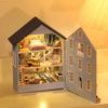 CUTEROOM Wooden Dollhouse Kit DIY Miniature House for Kids Toy for Girls and Boys Comes with Furniture - - - (D031)