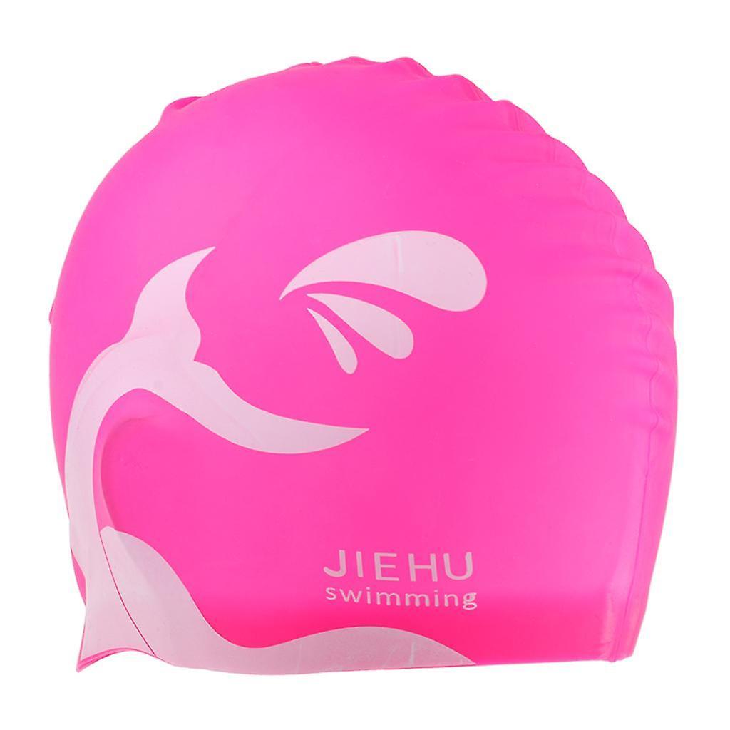 3xSwim Caps Waterproof Unisex Premium Silicone No-Slip Swimming Hat Pink