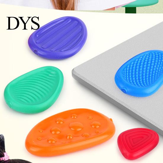 Sensory Stone Kit 6Pcs/Set Kids Silicone Toy Textured Worry Stress Relief Tool Concentration Aid Anxiety Relieving Fidget