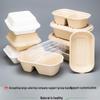 Eco-Friendly Rectangular Pulp Takeout Containers with Lids