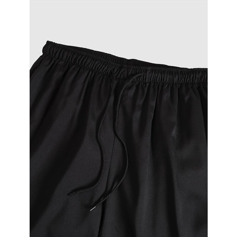 Men's 2 Piece Polyester Athletic Tracksuit Crew Neck Sweatshirt and Relaxed Shorts for Gym