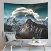 Nature Mountain Forest Tapestry Winter Snowy Tree Landscape Tapestry Wall Hanging Decor Tapestries Bedroom Home Living Room Dorm