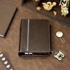 French Dark Chocolate Latte A7 Double Ring Planner - Elegant Detachable Thickened Loose-Leaf DIY Life Book