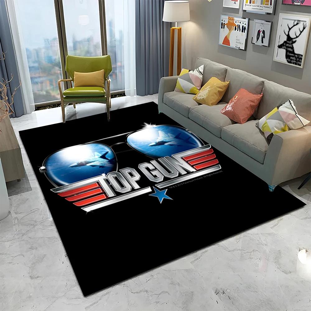 Top Gun Classic Movie Sign Tom Cruise Carpet Rug for Home Living Room Bedroom Sofa Doormat Decor,kid Area Rug Non-slip Floor Mat