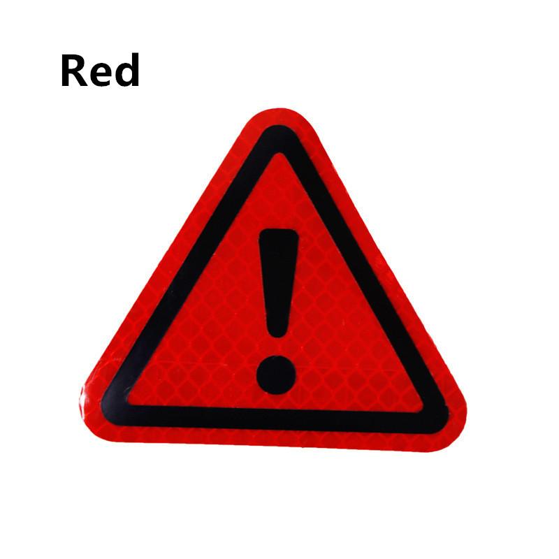 Car 110mm Triangular Reflective Stickers Danger Signs Car Stickers Car Rear Safety Warning Signs Reflective Stickers