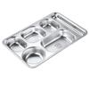 Jiyoushi 304 Stainless Steel Divided Canteen Plate
