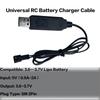 USB Charger Cable For 3.7V Lithium Battery Charger SM-2P Forward RC Car Aircraft Parts RC Quadcopter Toy Aircraft Accessories