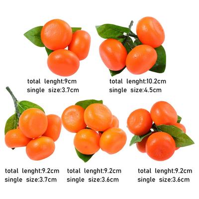 Creative Imitation Fruits Fruit Display Home Ornaments 3-6 Branches Tangerine Model Party Decor Fake Oranges Artificial Fruit