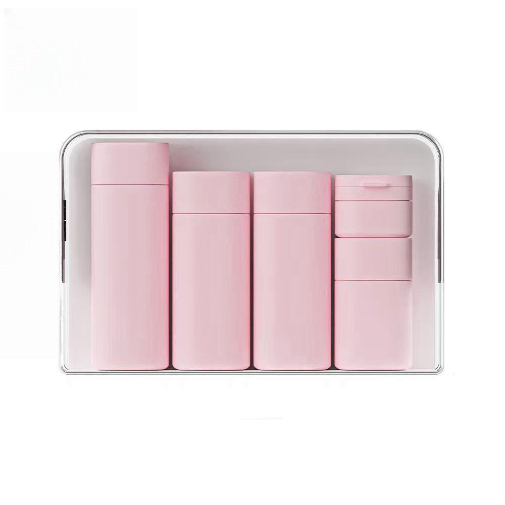 

Travel Bottles Set, Silicone Squeezable Containers, Refillable Travel Accessories for Conditioner, Shampoo, Lotion & Body рожевий