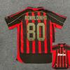 AC Milan Retro Away Jersey #22 Kaka, Champions League, Pirlo, Short Sleeve Football Kit (0607)