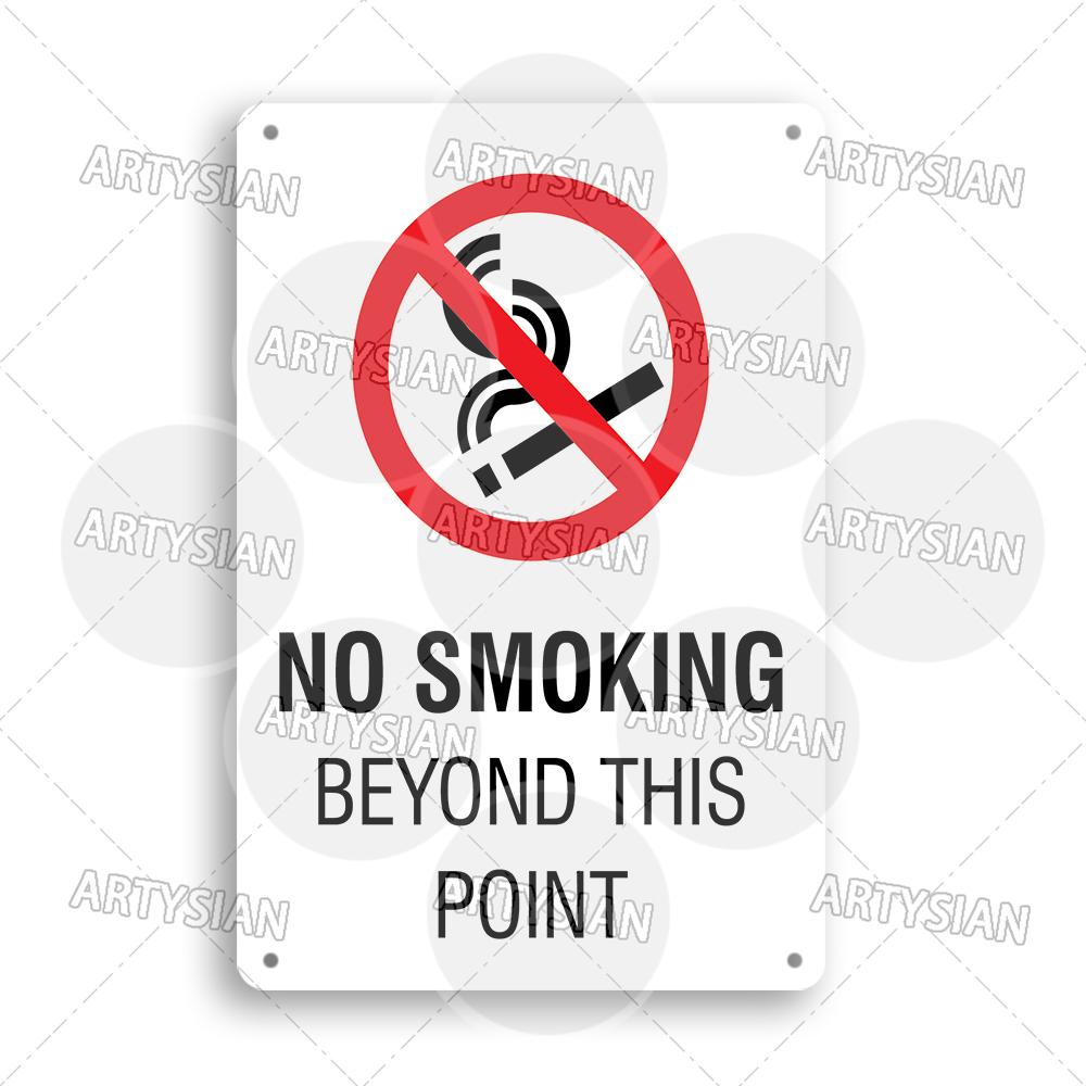 No Smoking Metal Sign No Vaping Smoke-Free Zone Smoking Permitted Plaque Auahi Kore Designated Smoking Area No Open Flames