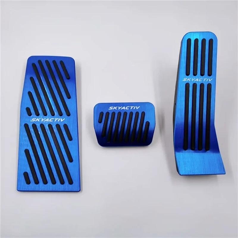 For Mazda 3 CX-30 CX50      2024 Aluminum Car Accelerator Pedal Cover Gas Brake Rest Foot Non-Slips Sticker