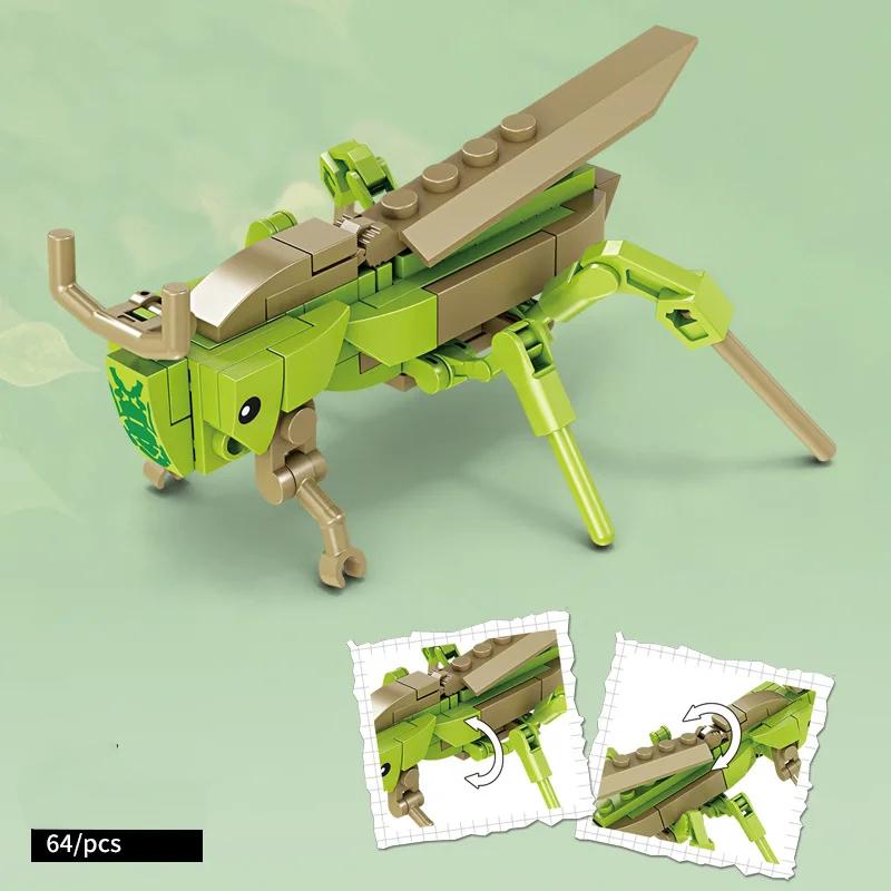 Underwater World Marine Animals Building Blocks Shark Crab Octopus Jellyfish Figures Model Building Blocks Bricks Children's Toy