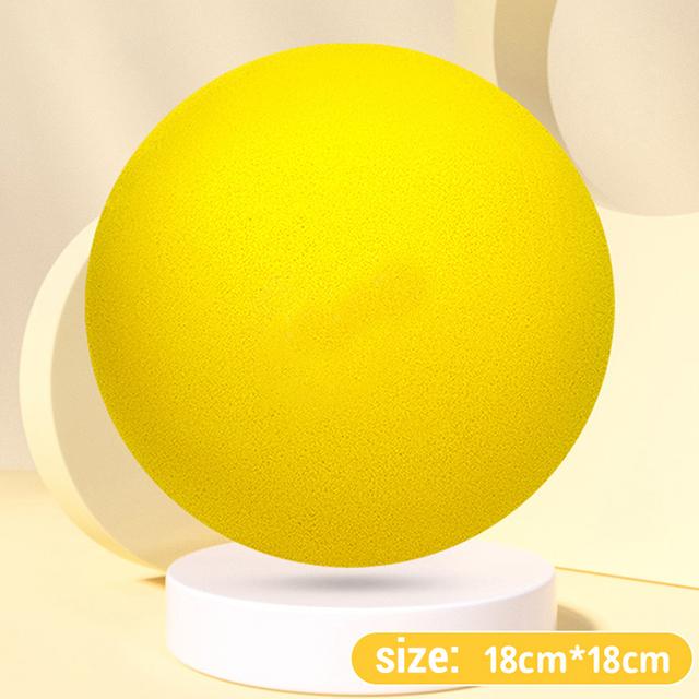 

18 см бесшумный мяч для детской уличной игрушки, твердый губчатый мягкий эластичный мяч для детей, спортивные игры для детей в помещении, шумоподавляющий мяч для развития жёлтый