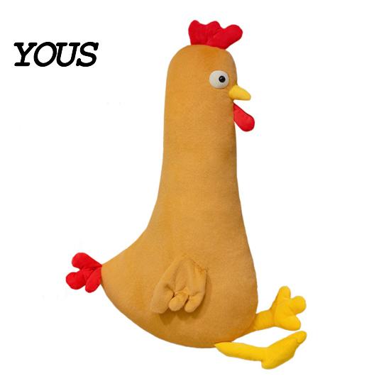 Durable Soft Toy Chicken Chick Plush Pillow, Long Body Stuffed Animal for Sleeping, Kids Cuddly Doll Pillow Adults, Removable Hugging Bed