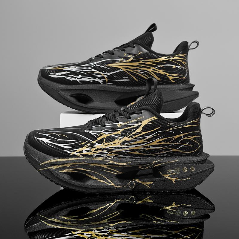 

New Winter Men s Carbon Plate Sneakers Marathon Night Fluorescent Running Shoes Comfortable Anti Slip Warm Training Shoes 35