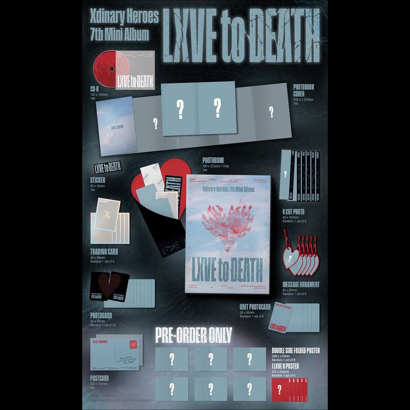 [Pre-order] (Photobook Ver.) Xdinary Heroes - LXVE To DEATH 7th Mini Album + Free Gift