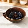 Glazed Ceramic Berry Basket Self Spinning Washing Bowl, 360 Degree Vortex Cleaning And Flower Shaped Fruit Rinse Bowl Drain Spinner, Vegetable