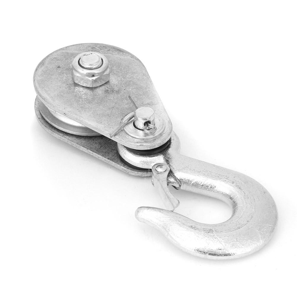 1Pcs High Strength Steel Single Wheel Lifting Rope Pulley Block(1 ton)