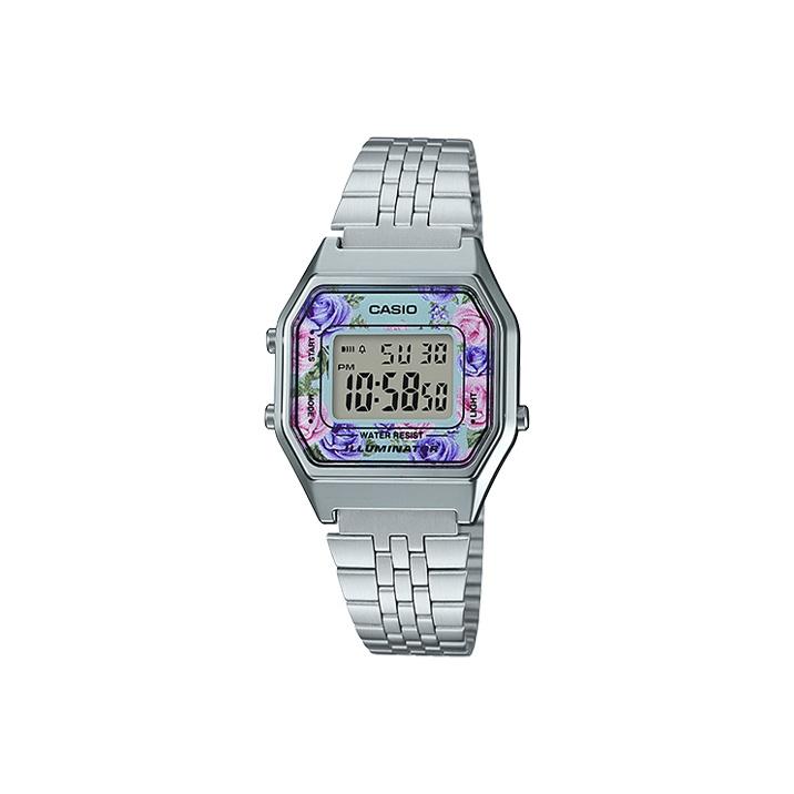 CASIO Women s VINTAGE Series 33.5mm Gray Watch LA680WA-2C LA680WA-2C Silver Watch Case