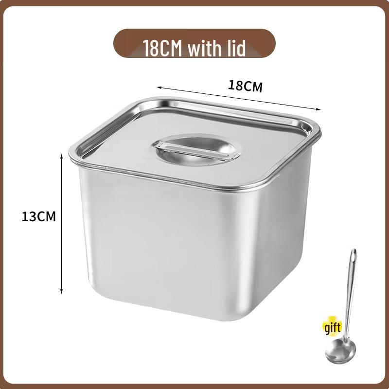 Zhaoran 304 Stainless Steel Square Flavor Bowl with Lid