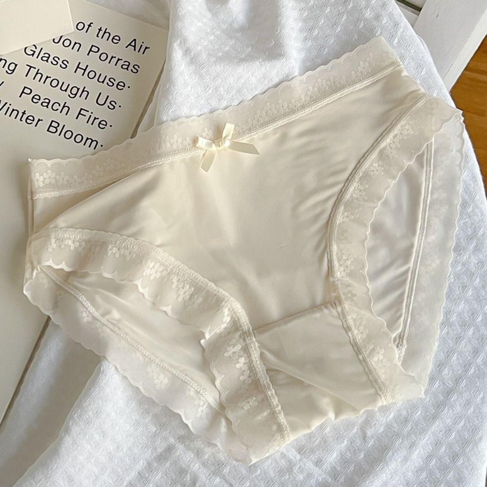 Traceless Floral Panties Bow Knot Undies Sexy Underpants