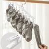 5pcs Non-Slip Socks Drying Rack 8 Clips Clothes Drying Hanger Storage Organiser  Dormitory