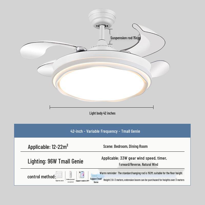 2026 New Model Flush Mount Ceiling Fan with Integrated Light for Living, Dining & Bedroom