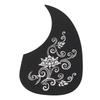 Guitar Pickguard PVC Protective Decorative Self Adhesive Acoustic Guitar Scratch Plate Silver Pattern