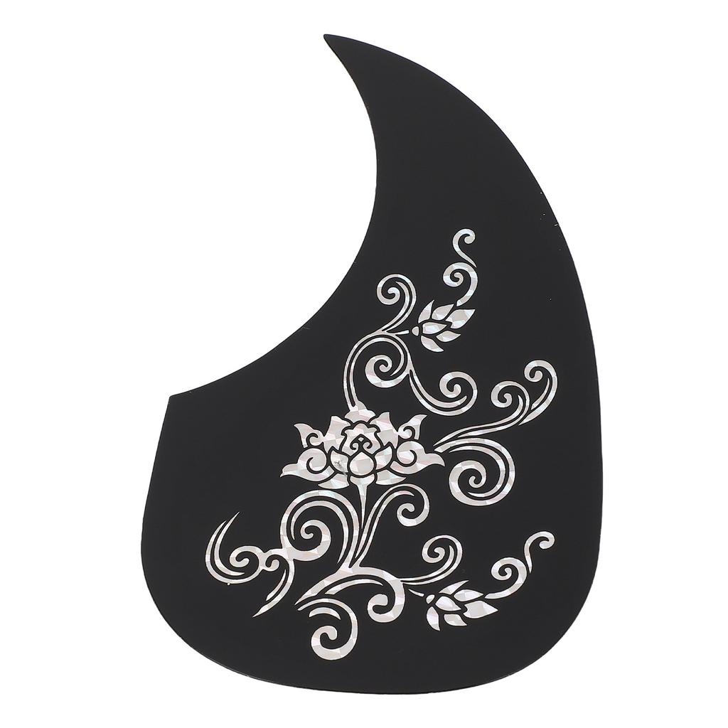 Guitar Pickguard PVC Protective Decorative Self Adhesive Acoustic Guitar Scratch Plate Silver Pattern