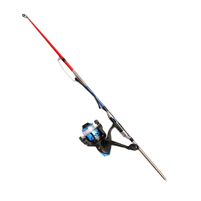 New Automatic Long-Distance Self-Elastic Sea Fishing Rod with Ground-Inserted Spring Mechanism