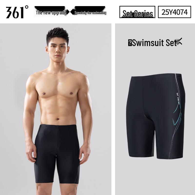 Zestaw męskich profesjonalnych spodenek wyścigowych 361 Degrees: Zawiera kąpielówki, czepek i okulary pływackie.