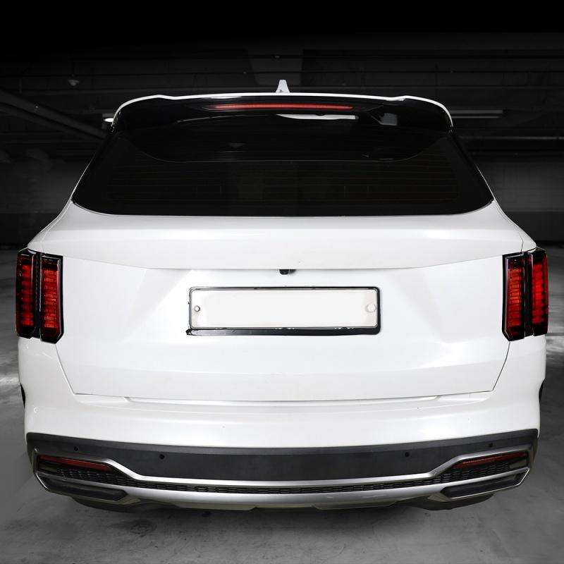 2PCS Auto Exterior Decoration Rear Brake Light Decal Stripe Cover ABS Carbon Fiber Black For Kia Sorento MQ4 - LHD RHD