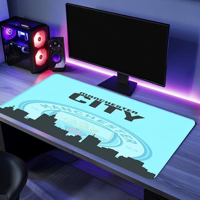 Manchester City Football Club Mauspads - Rutschfeste Gummibasis, Glatte Oberfläche für Arbeit, Gaming, Büro und Zuhause, Schreibtisch-Mauspad