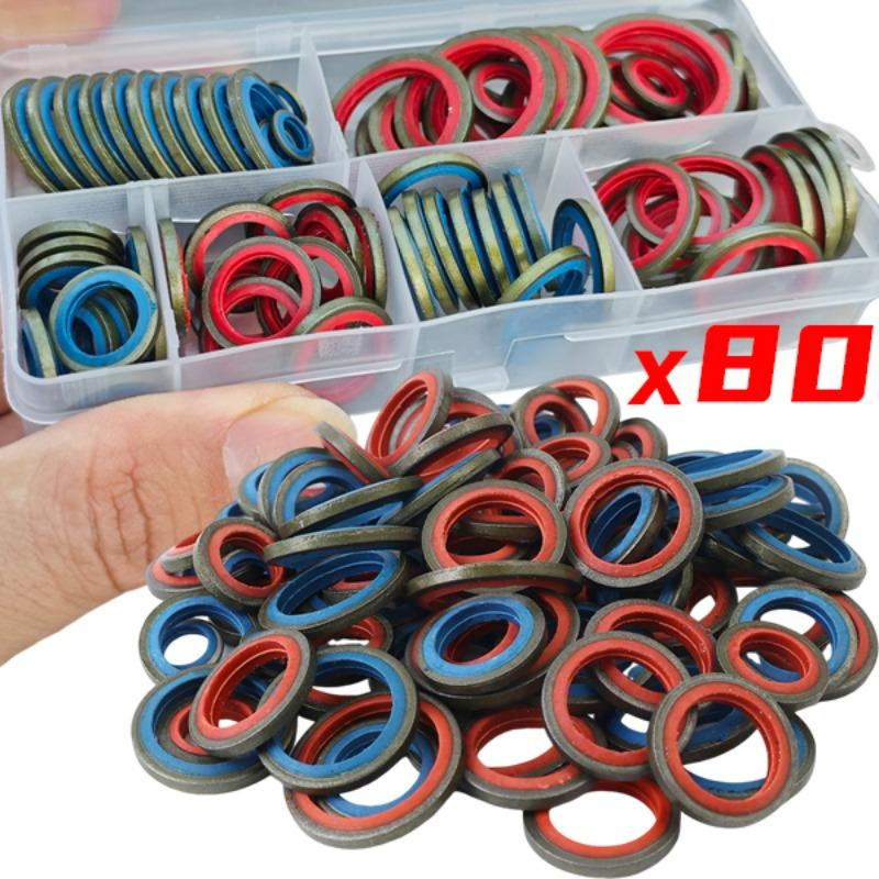 Car Oil Drain Plug Gasket Kit M6 M8 M10 M12 M14 M16 M18 M20 Rubber Metal Seal O-Ring Bonded Washer Engine Repair Tools