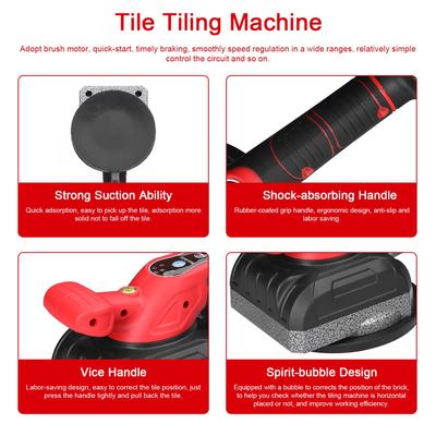 21V Tile Tiling Machine Electric Wall Floor Tiles Laying Vibrating Tool Home Decoration Utility Tools with Enlarged Suction Cup