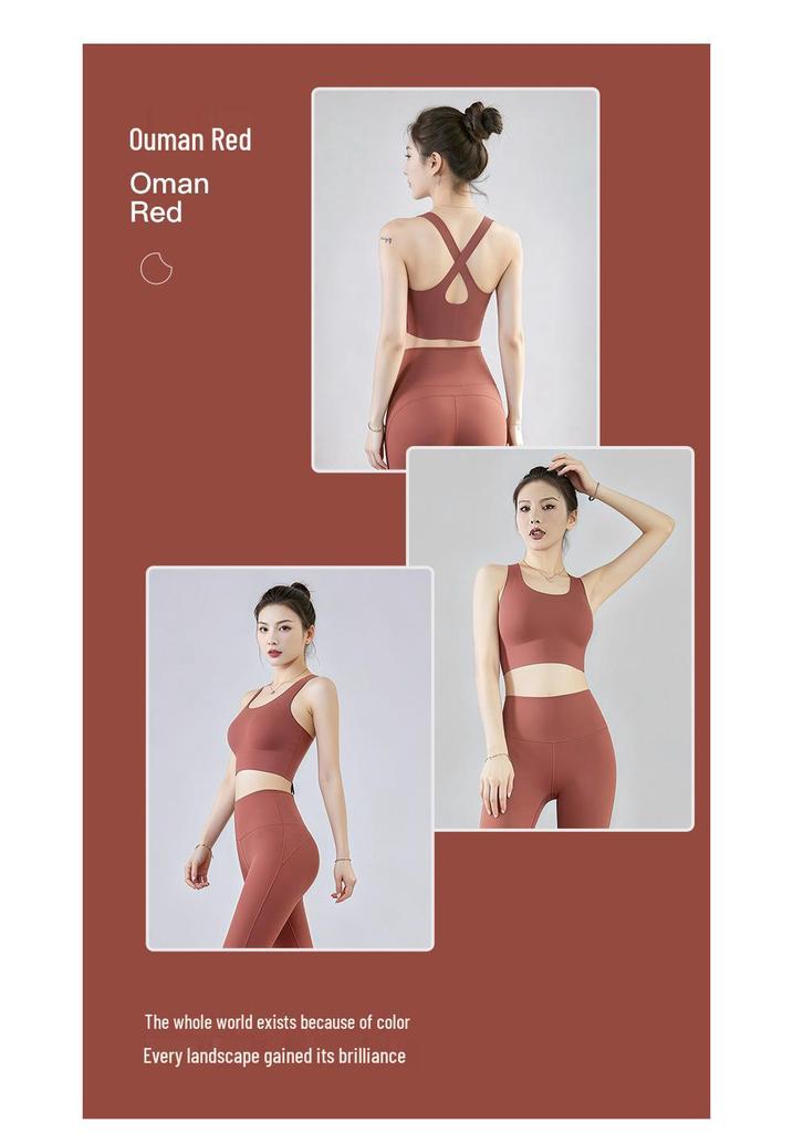 Women's Summer Yoga Tank Top with Chest Pads - Professional, High-End, Long Sleeveless Pilates Fitness Set