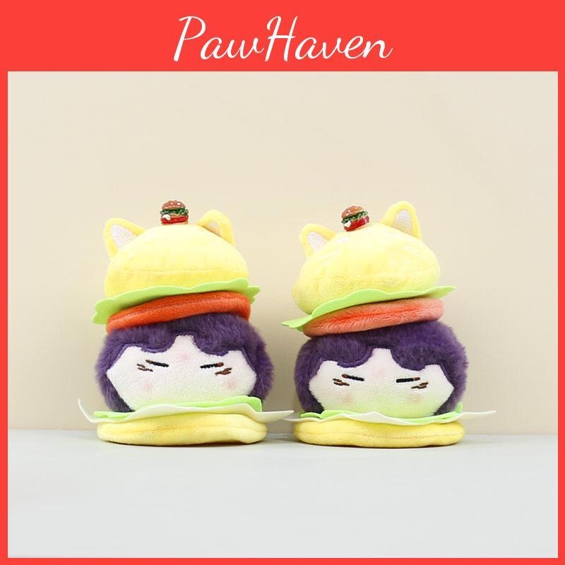 Keychain Plush Hamburger Bag Hanging Ornament Food Stuffed Toys Accessories Gift