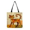 New Cat Print One-Shoulder Tote: Fashionable, Large Capacity, Foldable Women's Bag