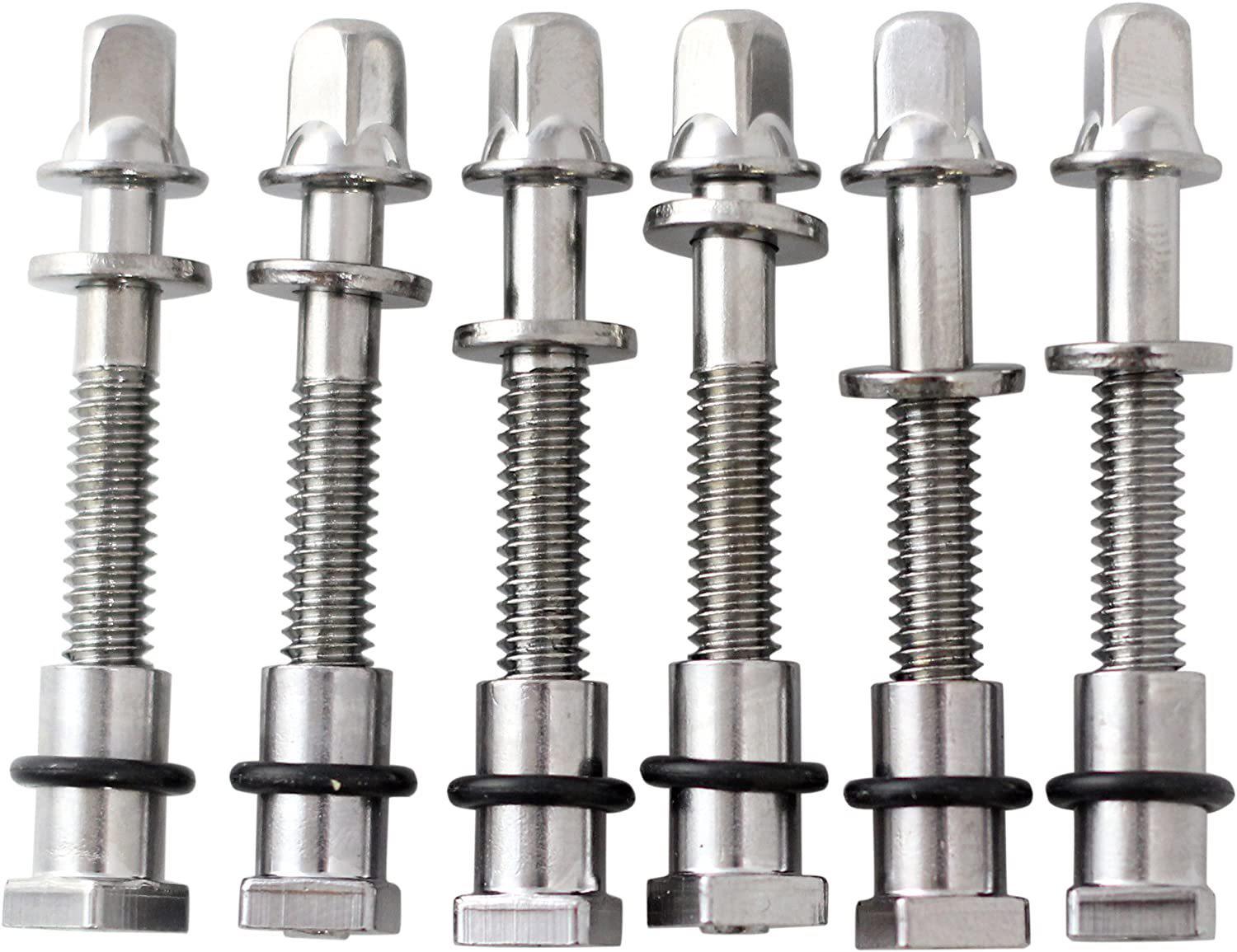 Drum Rack and Drum Screws Set - Includes Bass, Tom-Tom, Snare Screws and Accessories for Musical Instruments 6*50MM Drum Screws (6 pieces with gaskets)