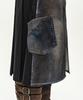 Andersson Bell Illusion Patchwork Trompe Loeil Pleated Skirt (Blue/Black)