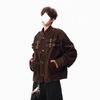 Men's Winter Suede Velvet Jacket Coat - American Retro Patchwork, High-End Feel, Cleanfit Barn Style