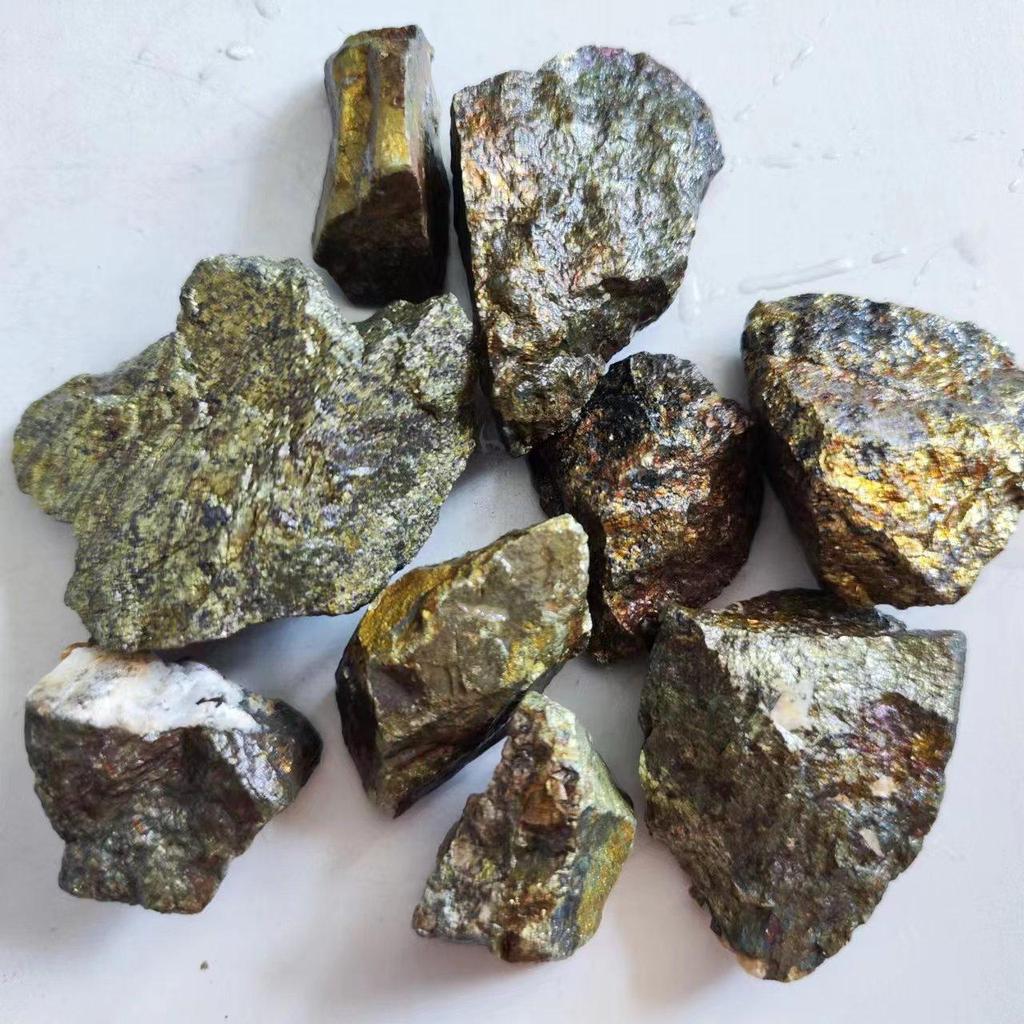 Natural Chalcopyrite Stone Ore Mineral Specimen Stone Teaching Specimens Experimental Home Decoration Stone