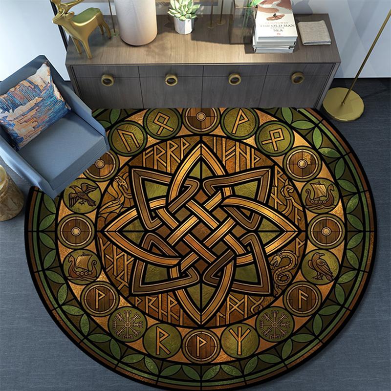Boar Mythology Round Area Rug Under Office Chairs Bedroom Living Room Home Decor